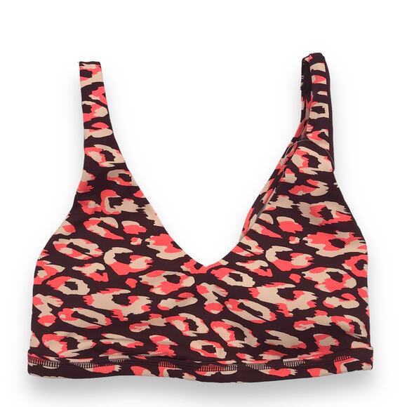 Aerie Offline Goals Plunge Sports Bra XS Leopard Animal Print Removable Pads NWT - Picture 1 of 8